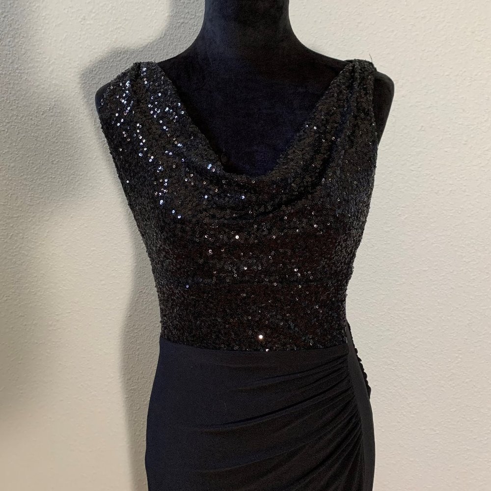 Ralph Lauren Black Sequin Evening dress - Size 4